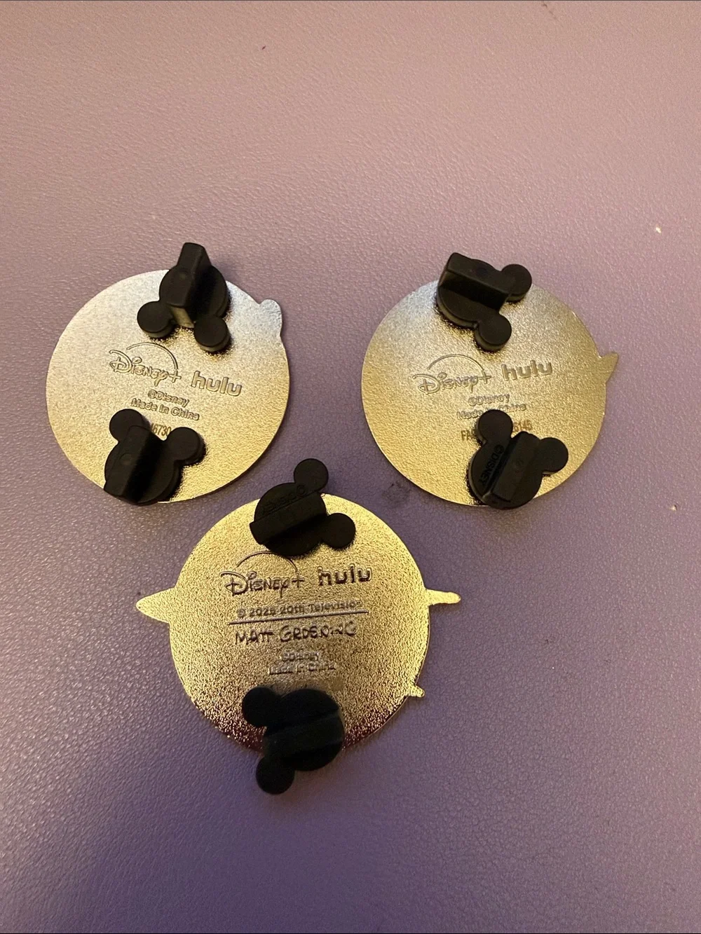 Disney Hulu Disney+ D23 Exclusive Pins Set of 3